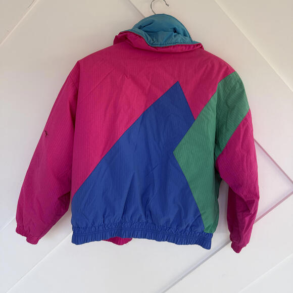 Vintage Obermeyer Sport Women's Colorblock 80's Winter Jacket Size 10 - Picture 6 of 7
